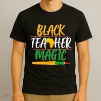 Black Teacher Magic Proud African American T-Shirt thumb 3