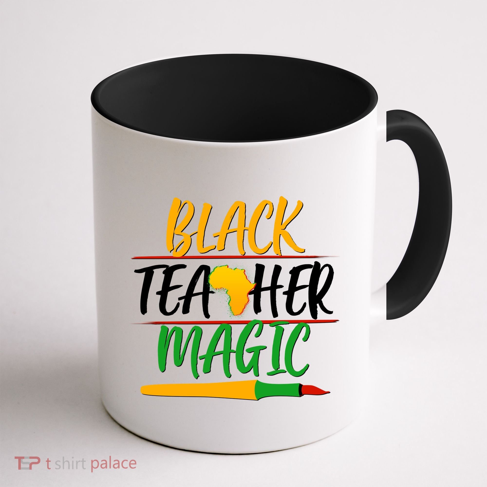 Black Teacher Magic Proud African American Coffee Mug