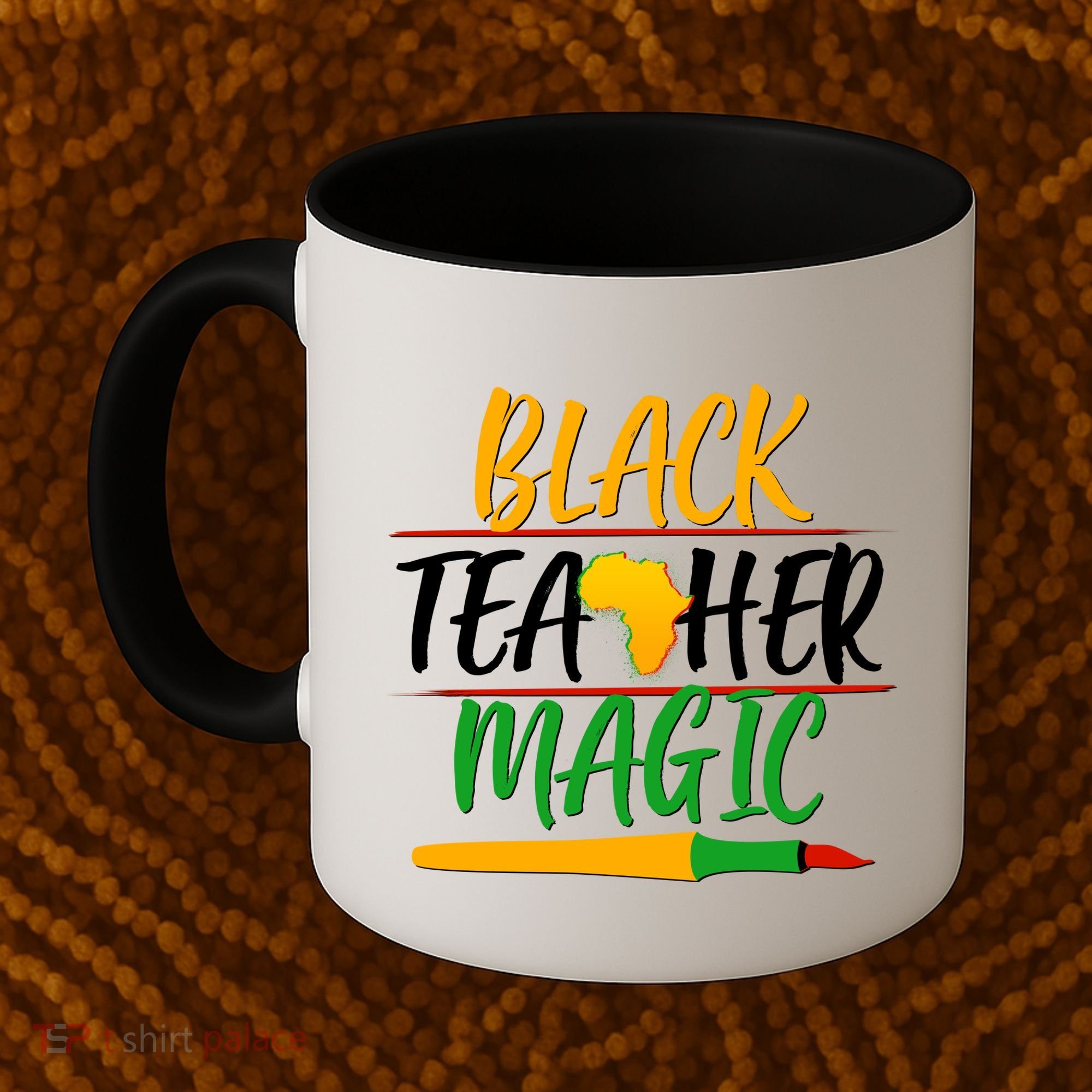 Black Teacher Magic Proud African American Coffee Mug