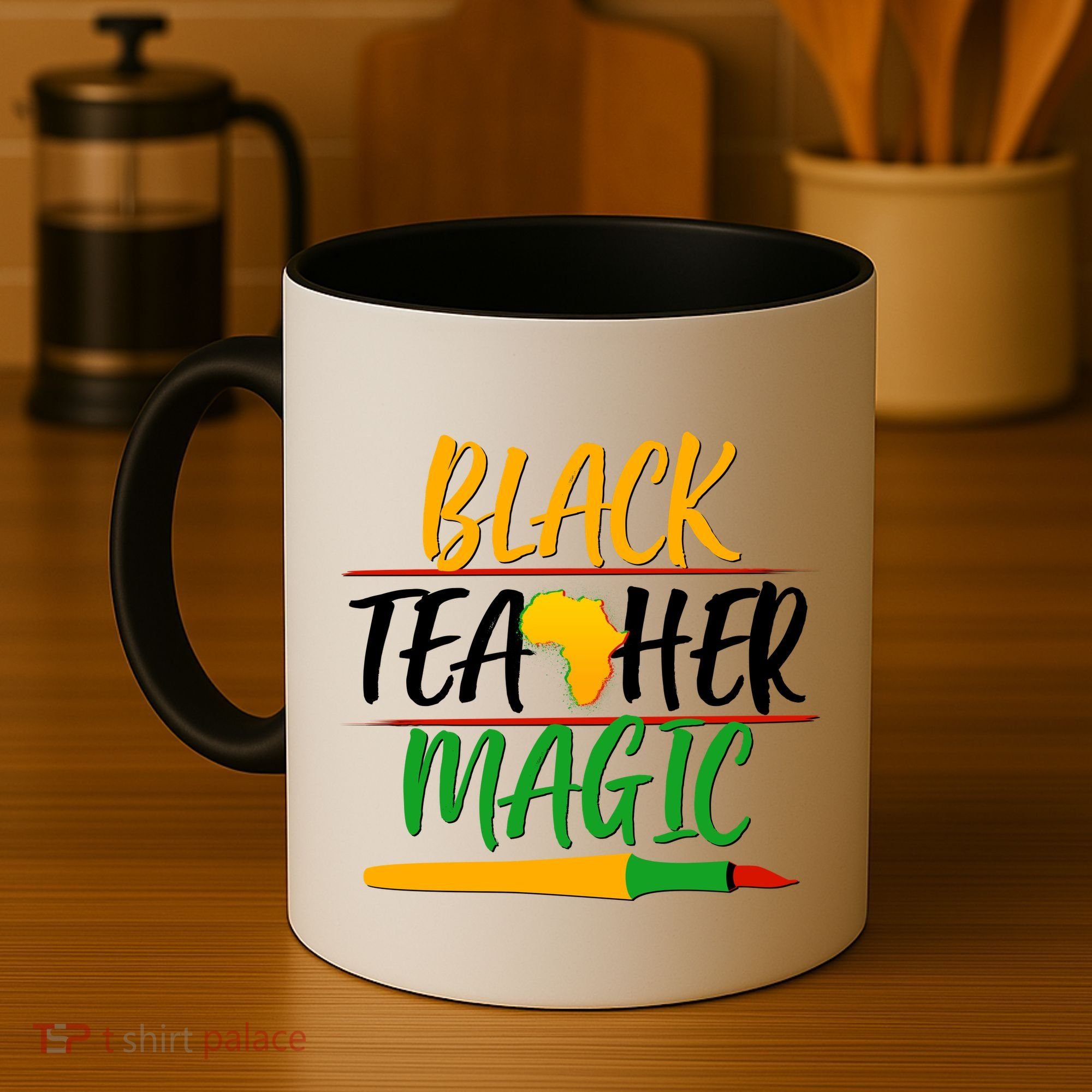 Black Teacher Magic Proud African American Coffee Mug