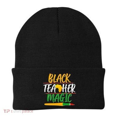 Black Teacher Magic Proud African American Beanie