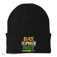Black Teacher Magic Proud African American Beanie thumb 0