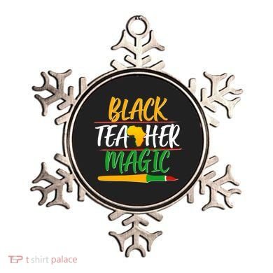 Black Teacher Magic Proud African American Ornament