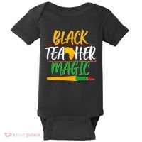 Black Teacher Magic Proud African American Baby Bodysuit thumb 0