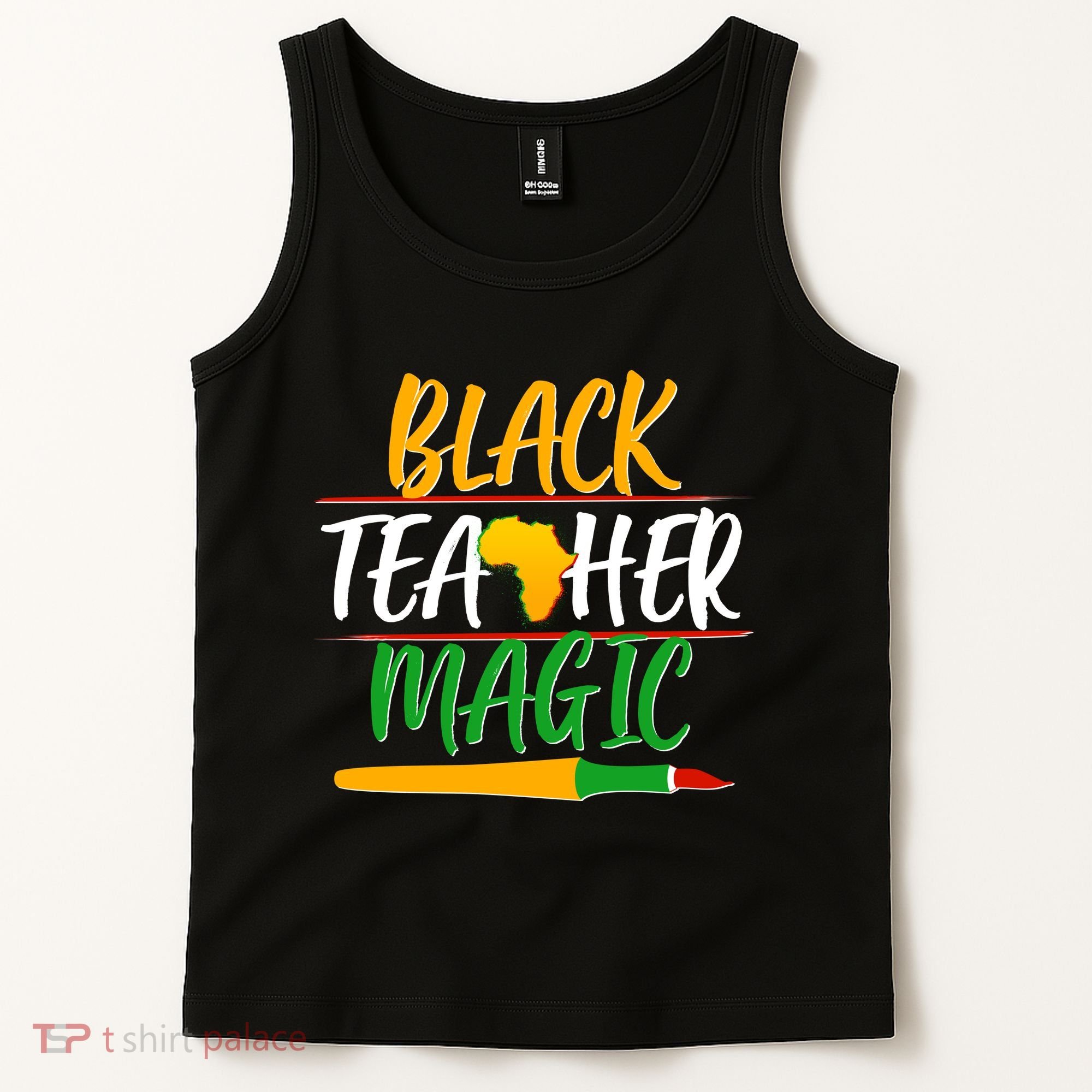 Black Teacher Magic Proud African American Tank Top