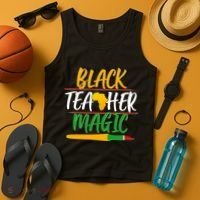 Black Teacher Magic Proud African American Tank Top thumb 4