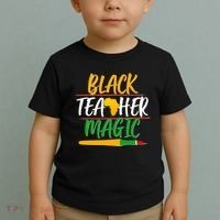 Black Teacher Magic Proud African American Toddler T-Shirt thumb 2