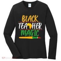 Black Teacher Magic Proud African American Women's Long Sleeve Shirt thumb 0