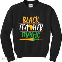 Black Teacher Magic Proud African American Kids Sweatshirt thumb 0