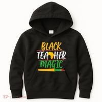 Black Teacher Magic Proud African American Kids Hoodie thumb 0