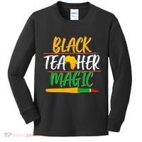 Black Teacher Magic Proud African American Kids Long Sleeve Shirt thumb 0