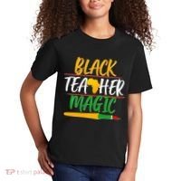 Black Teacher Magic Proud African American Kids T-Shirt thumb 2