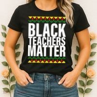 Black Teachers Matter African Pride Women's T-Shirt thumb 2
