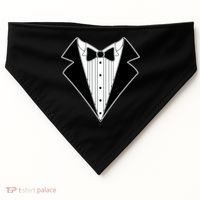 Black Tux Tuxedo USA-Made Doggie Bandana thumb 0