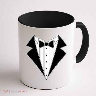 Black Tux Tuxedo Coffee Mug back