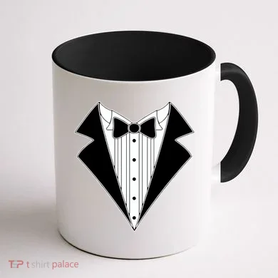 Black Tux Tuxedo Coffee Mug back