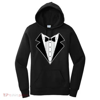 Black Tux Tuxedo Women's Hoodie