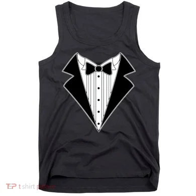 Black Tux Tuxedo Tank Top