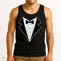 Black Tux Tuxedo Tank Top thumb 3