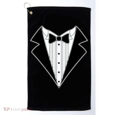 Black Tux Tuxedo Golf Towel