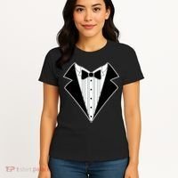 Black Tux Tuxedo Women's T-Shirt thumb 4