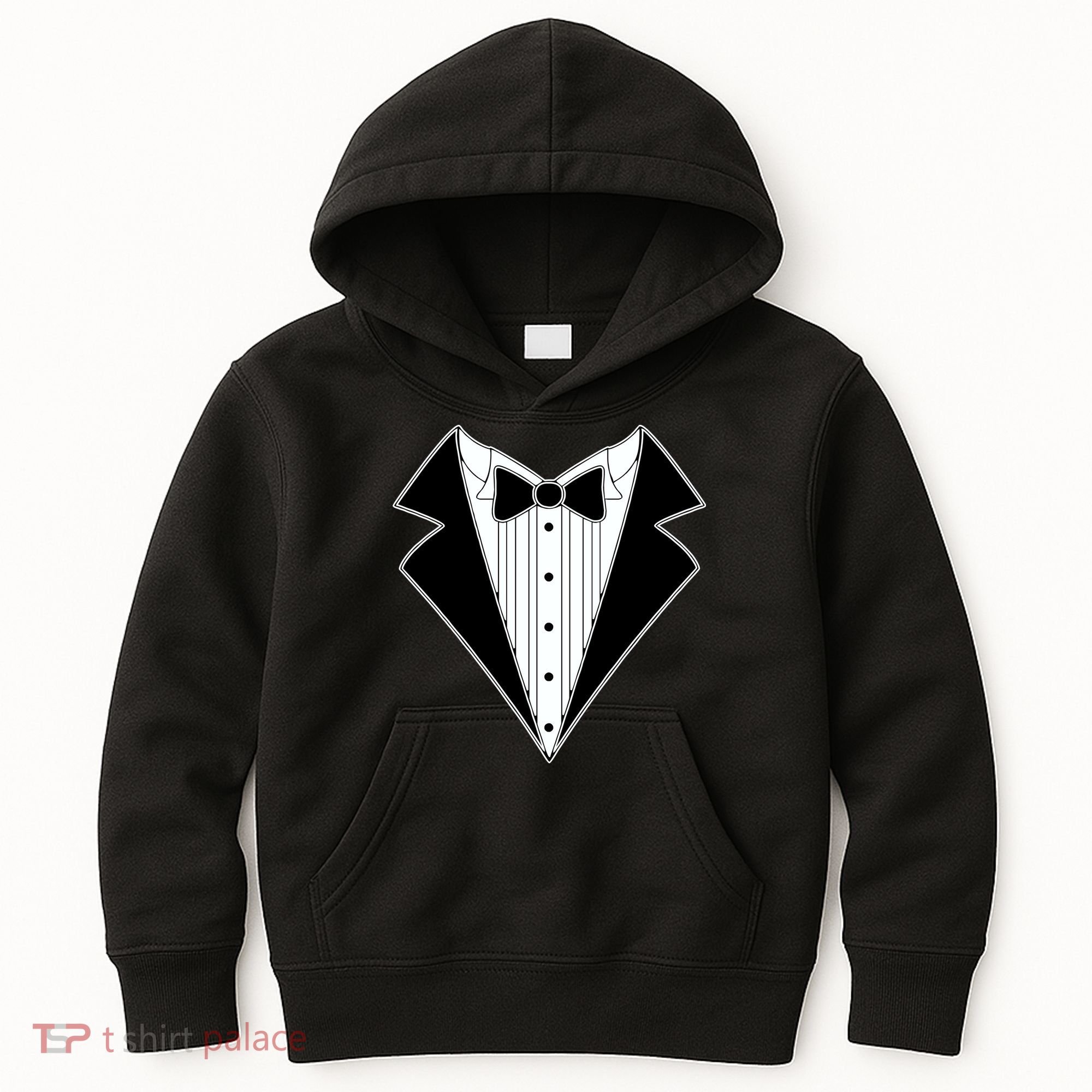 Black Tux Tuxedo Kids Hoodie