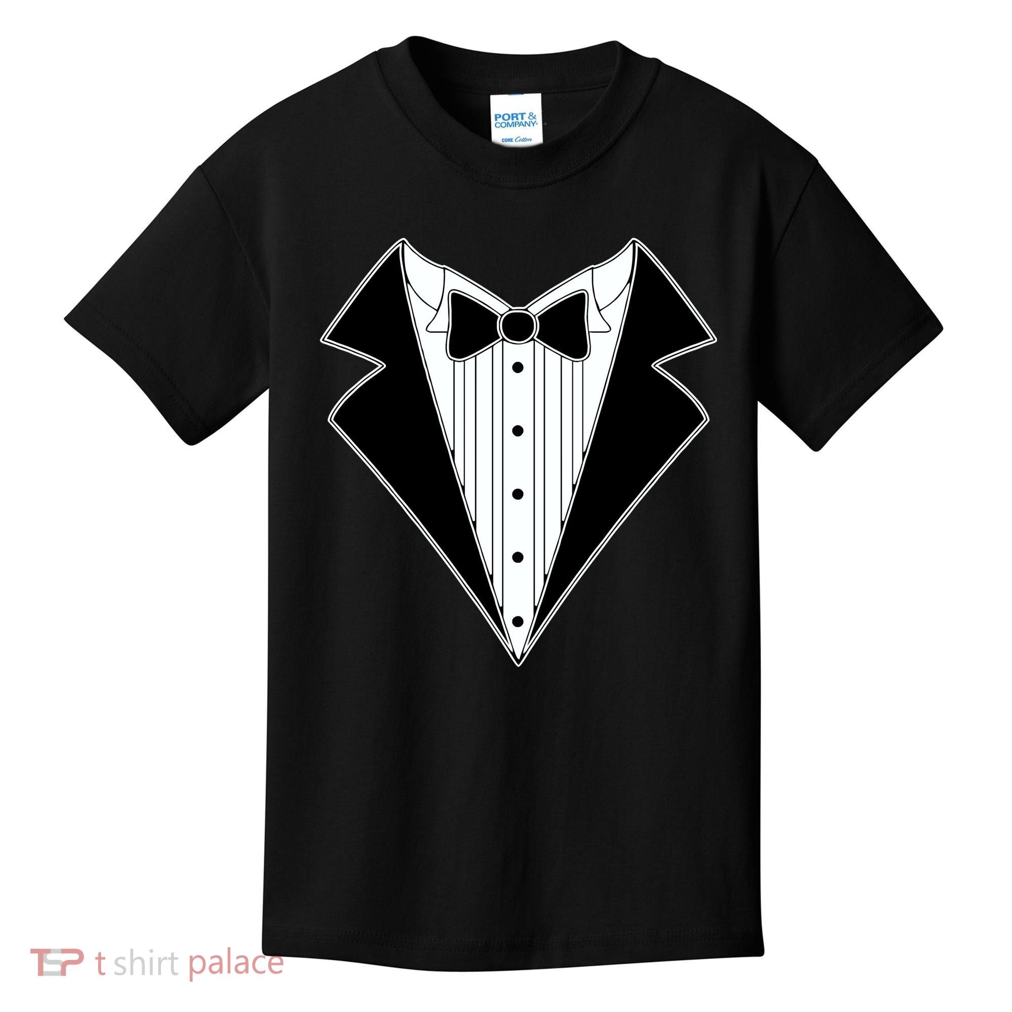 Black Tux Tuxedo Kids T-Shirt