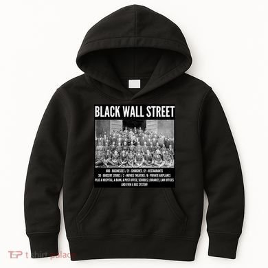 Black Wall Street Black History Kids Hoodie