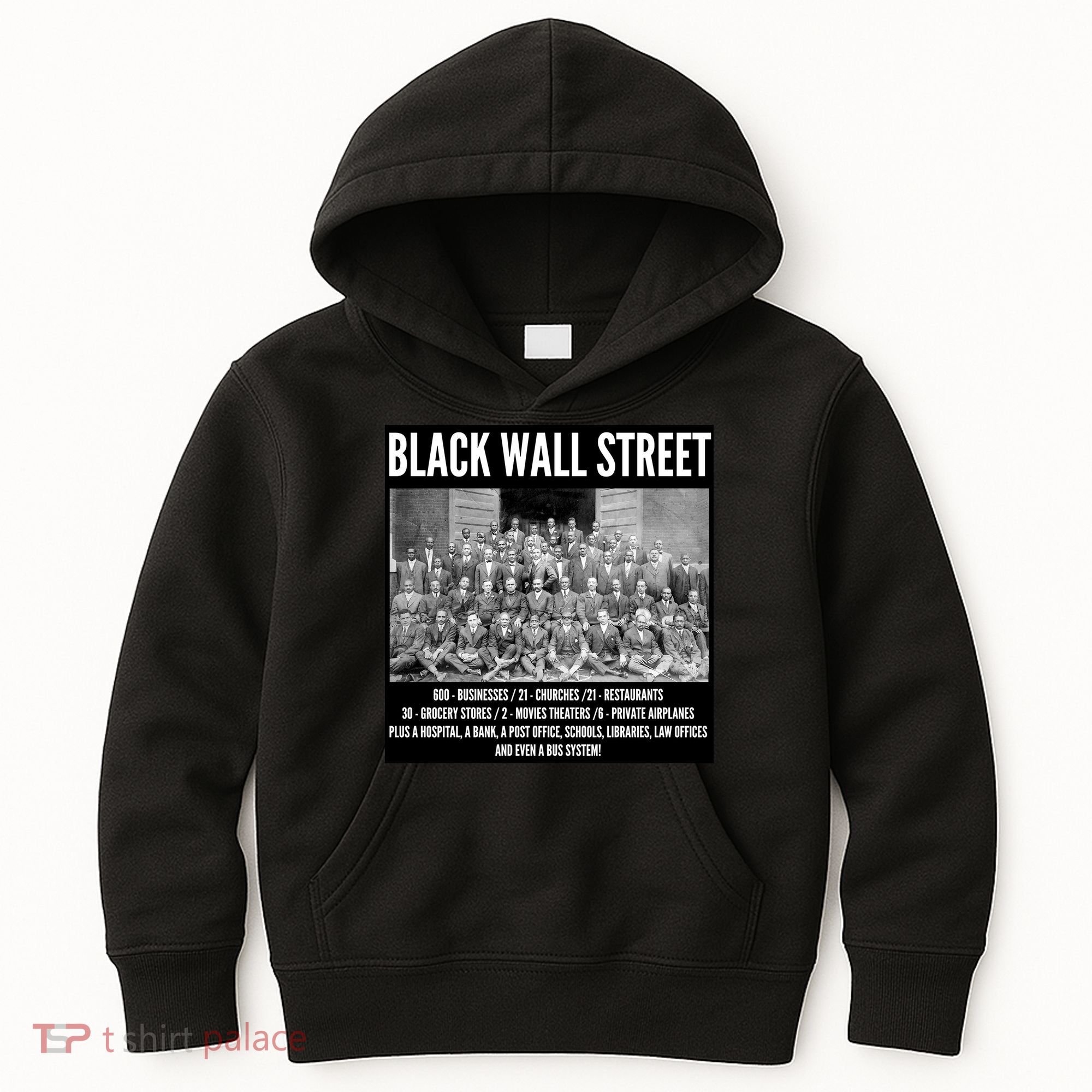 Black Wall Street Black History Kids Hoodie