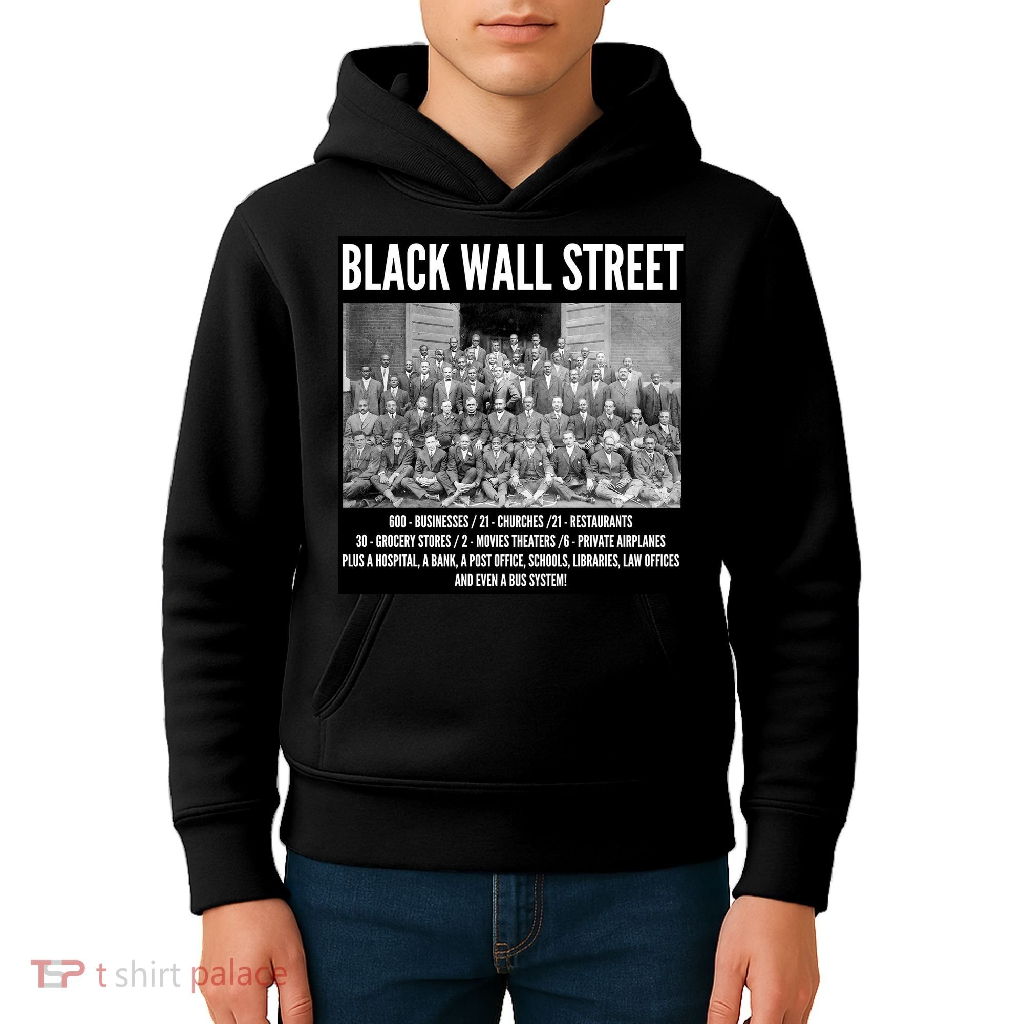 Black Wall Street Black History Kids Hoodie