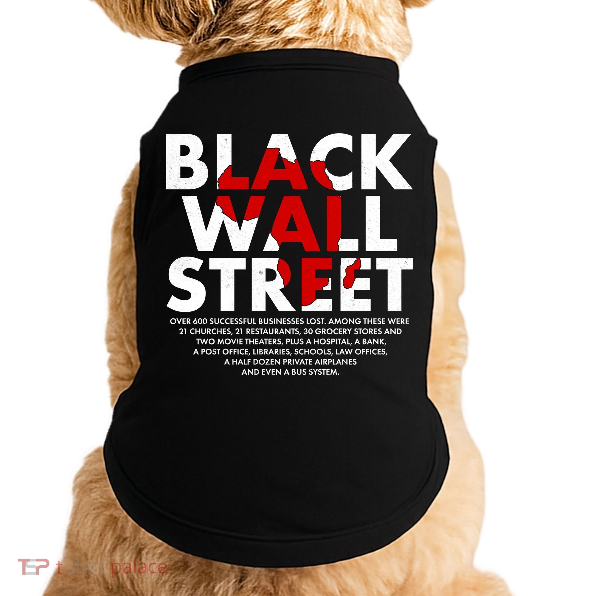 Black Wall Street Black History Month Doggie Tank