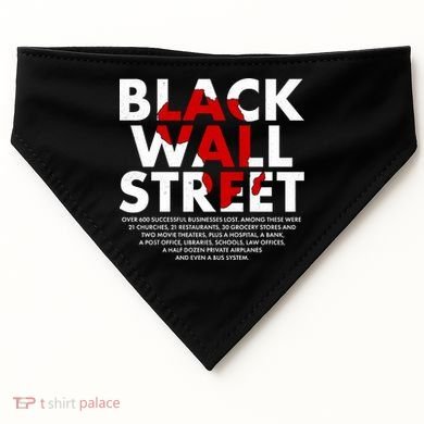 Black Wall Street Black History Month USA-Made Doggie Bandana