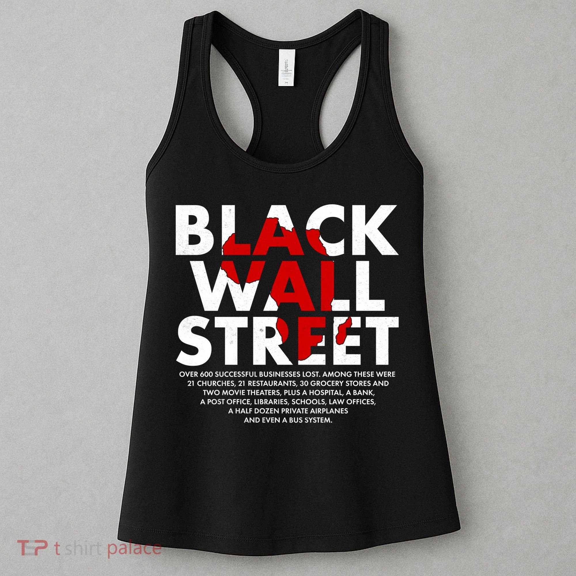 Black Wall Street Black History Month Women's Tank Top