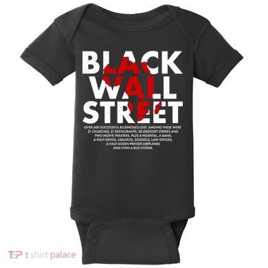 Black Wall Street Black History Month Baby Bodysuit