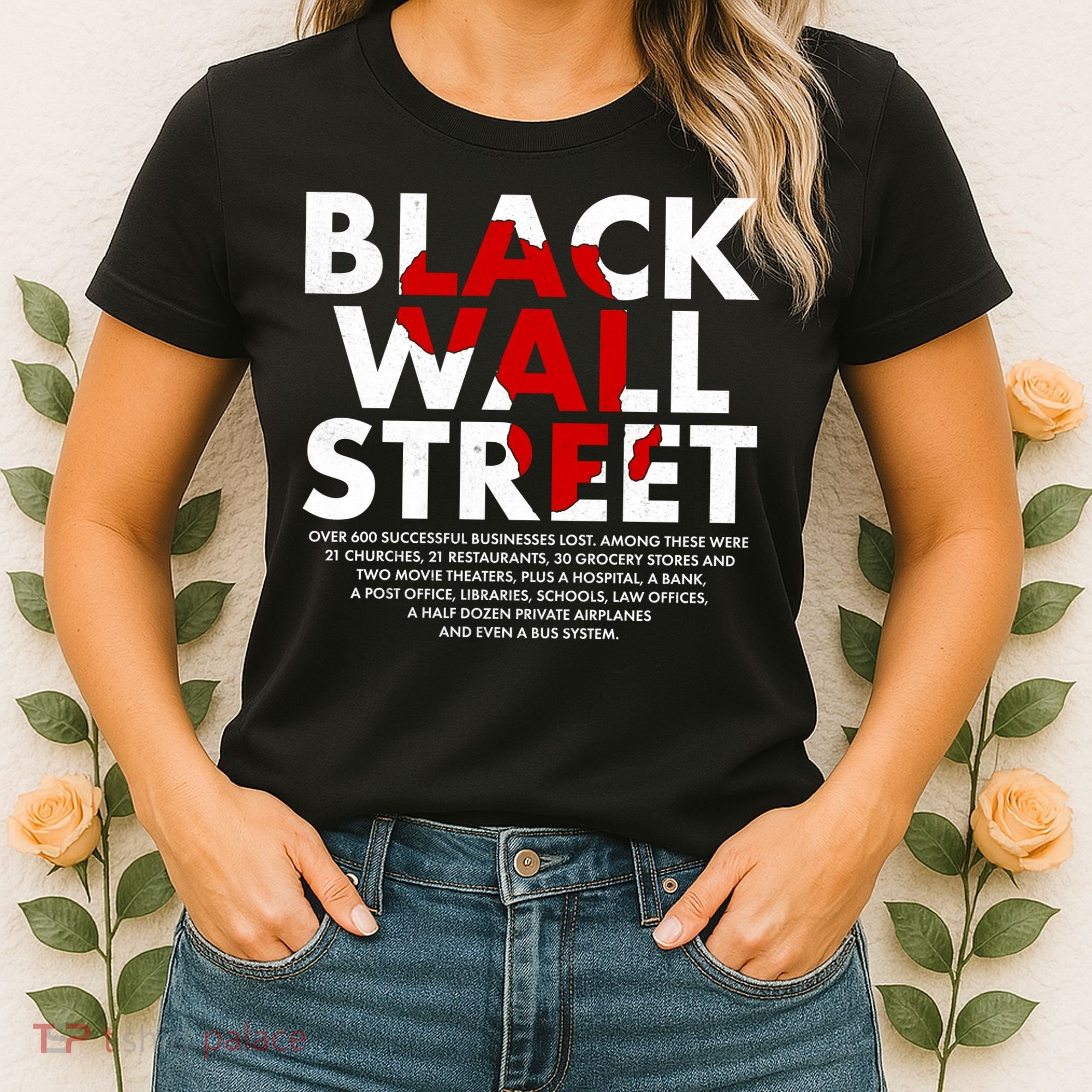 Black Wall Street Black History Month Women's T-Shirt