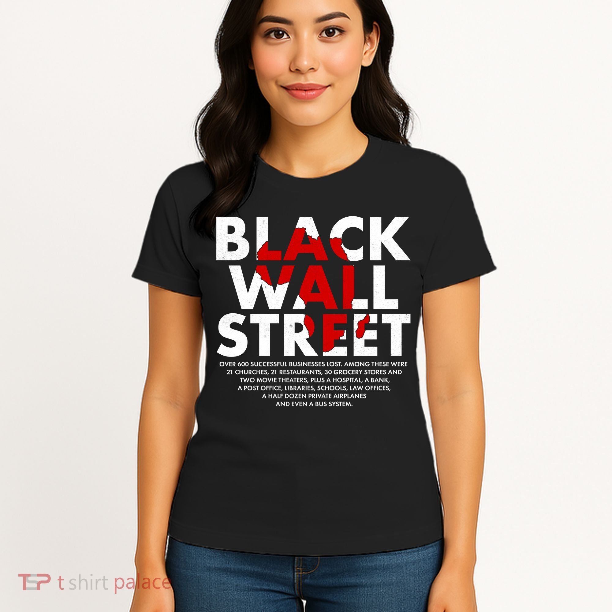 Black Wall Street Black History Month Women's T-Shirt