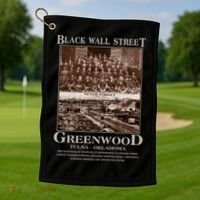 Black Wall Street Never Forget Greenwood Tulsa Oklahoma Golf Towel thumb 1