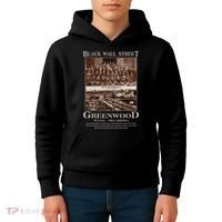 Black Wall Street Never Forget Greenwood Tulsa Oklahoma Kids Hoodie thumb 4