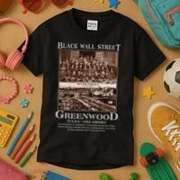 Black Wall Street Never Forget Greenwood Tulsa Oklahoma Kids T-Shirt thumb 3
