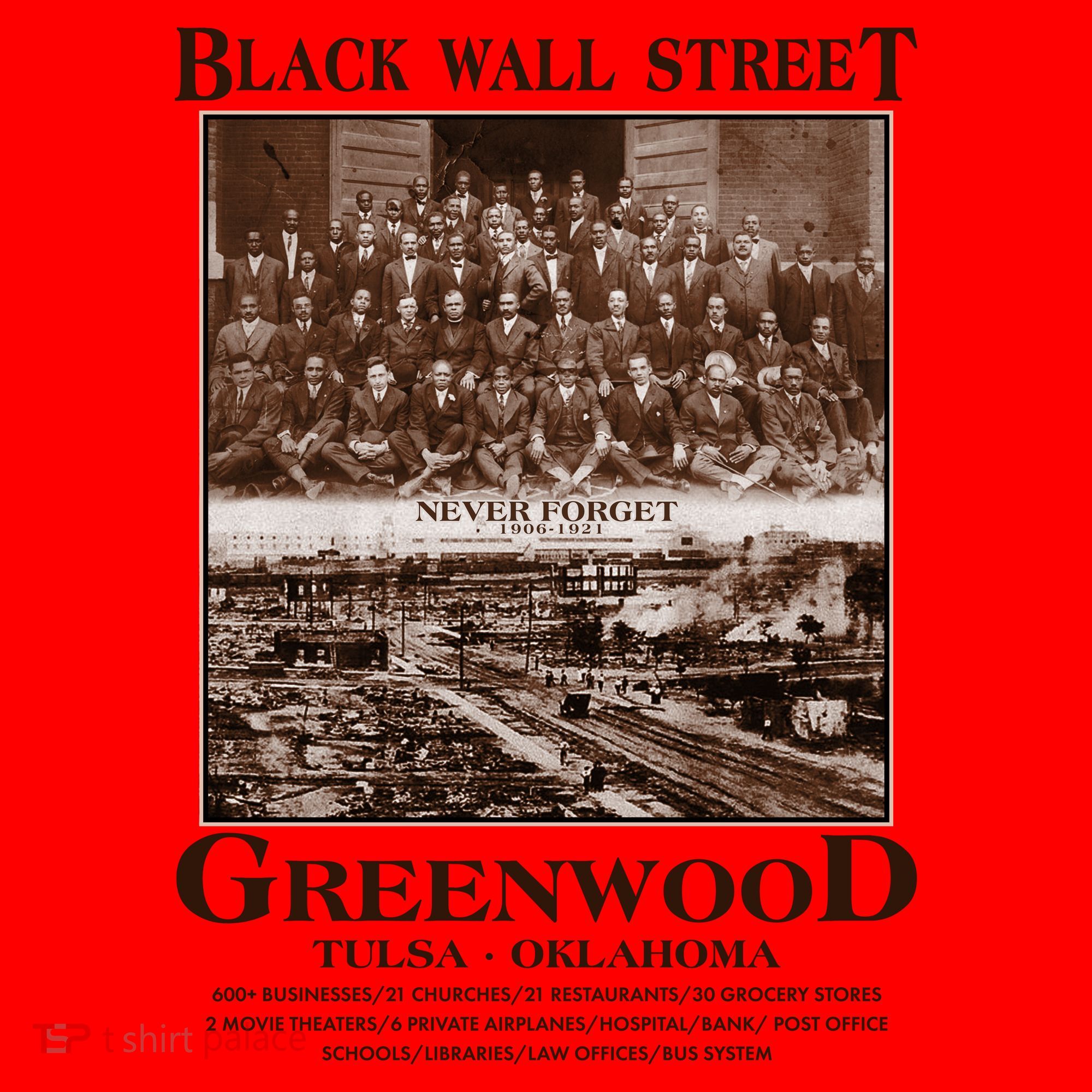 Black Wall Street Never Forget Greenwood Tulsa Oklahoma Santa Hat