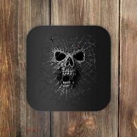 Black Widow Spider Web Skull Coaster thumb 0