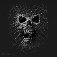 Black Widow Spider Web Skull Mousepad thumb 1