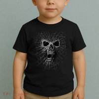 Black Widow Spider Web Skull Toddler T-Shirt thumb 2
