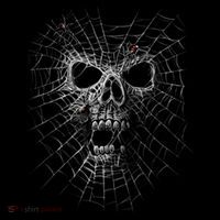 Black Widow Spider Web Skull Visor thumb 3