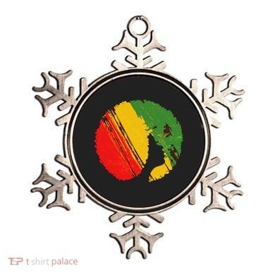 Black Woman with African Colors Afro Hairstyle Ornament