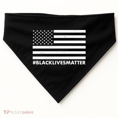 #BlackLivesMatter USA Flag USA-Made Doggie Bandana