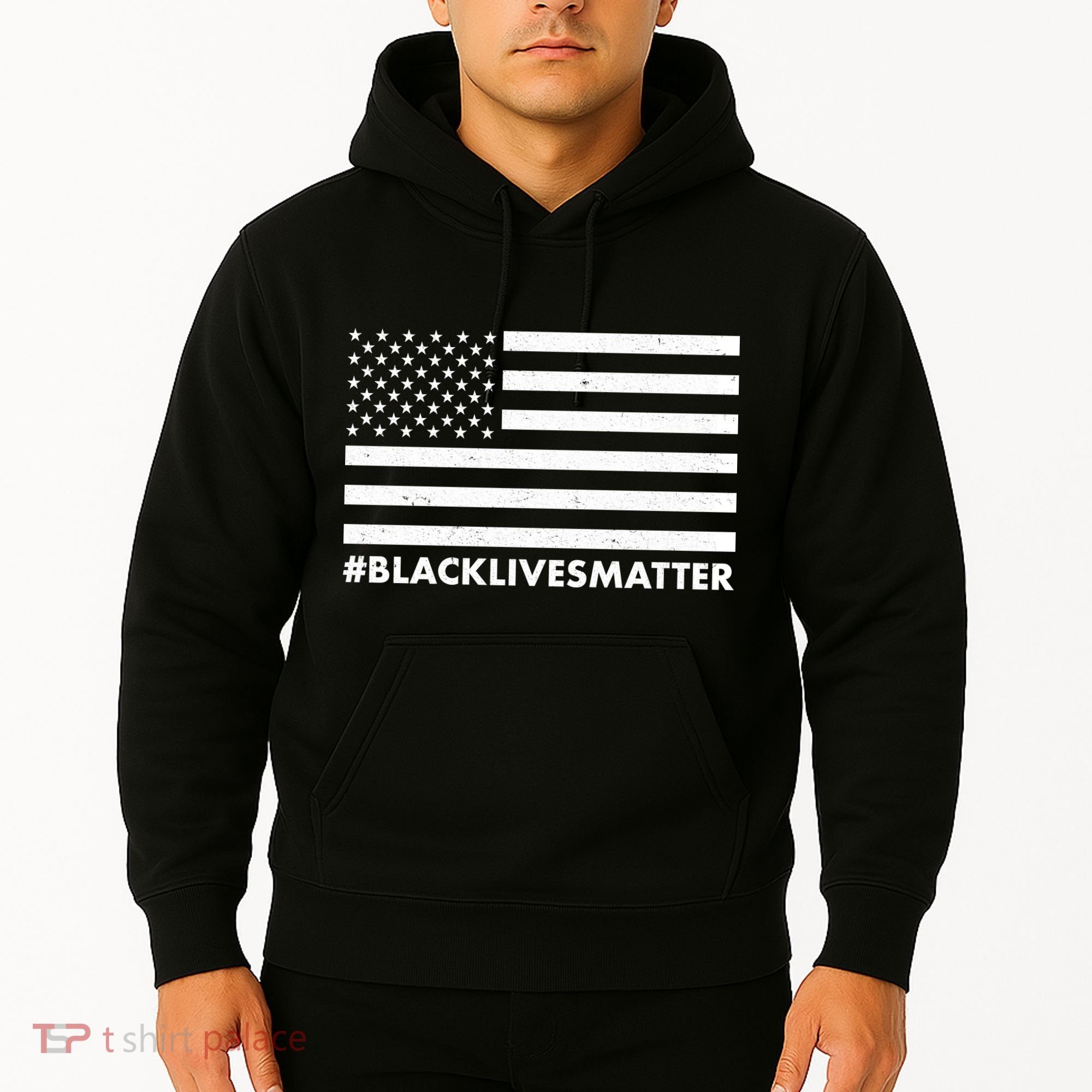 #BlackLivesMatter USA Flag Hoodie