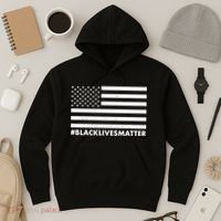 #BlackLivesMatter USA Flag Hoodie thumb 3