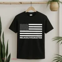 #BlackLivesMatter USA Flag T-Shirt thumb 2