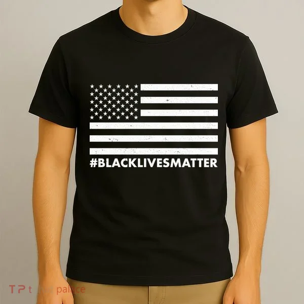 #BlackLivesMatter USA Flag T-Shirt